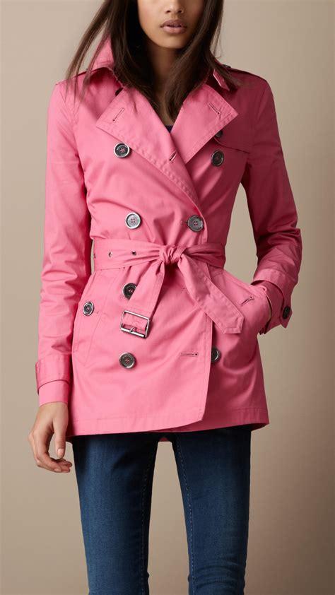 girls burberry london pink trench raincoat|burberry trench jacket.